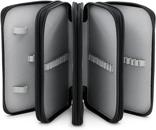 Miniatura 2 de Práctico estuche escolar de tela Oxford con 72 ranuras para lápices, de BTSKY®, Negro