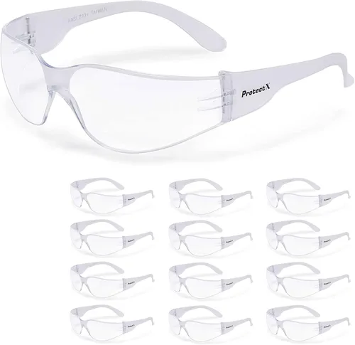 ProtectX Gafas de seguridad para hombres y mujeres, lentes de sol de seguridad con lentes antivaho resistentes a los arañazos, agarres Skywalker