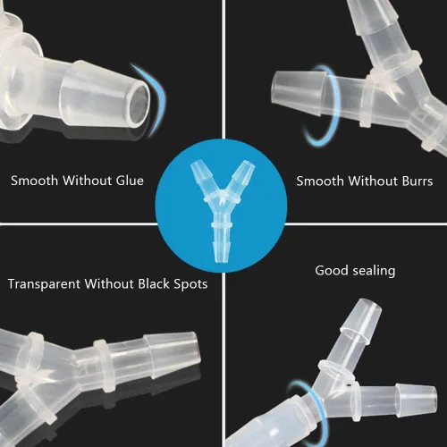 Miniatura 4 de Adaptador de manguera de 1/2 pulgada con púas iguales en forma de Y de 3 vías de plástico empalmador empalmador adaptador de unión para tubería