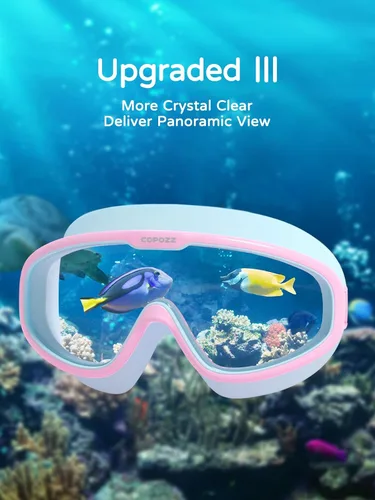 Miniatura 4 de COPOZZ Gafas de natación para niños de 8 a 12 años, visión amplia para jóvenes, antiniebla, sin fugas, gafas de natación transparentes para niños