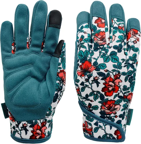 Miniatura 27 de Guantes de jardinería a prueba de espinas y resistentes a pinchazos con agarre, guante de jardín para mujer, regalos de cuero para trabajo en el 1