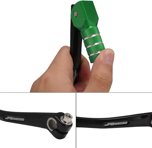 Miniatura 6 de JFG RACING Palanca de cambio plegable para motocicleta, pedal CNC universal para CRF XR RM KX KLX TTR PW SSR Apollo TAO TAO SDG 50cc - 125cc Dirt