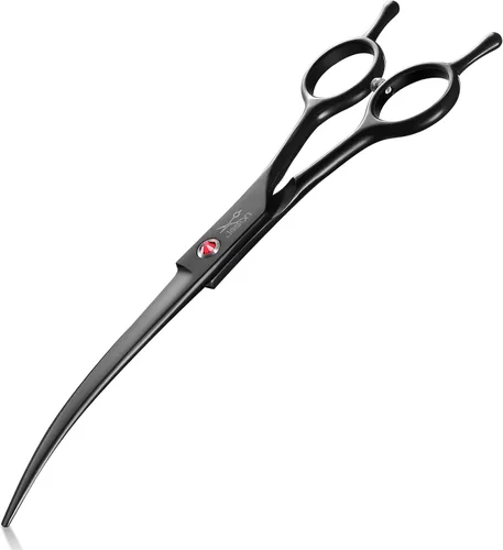 Miniatura 14 de JASON Kit profesional de tijeras para perros 6 en 1: rectas, adelgazantes, chunker, tijeras curvadas y peine para cabello largo y corto y gato