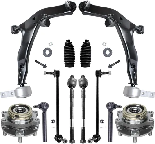 Miniatura 209 de Detroit Axle - Kit de nudillos de dirección delantera izquierda para Ford Edge Lincoln MKX 07-10, cojinete de rueda del lado del conductor, nudillo