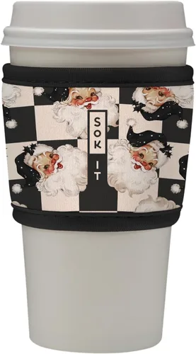 Miniatura 58 de Sok It HotSok Coffee & Tea - Funda de neopreno con aislamiento reutilizable (floral abstracto)