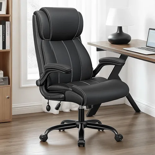 Miniatura 2 de BESTFAIR Silla de Oficina Ergonómica - Silla de Escritorio para Computadora, Sillas Ejecutivas de Cuero con Respaldo Alto, Soporte Lumbar Ajustable