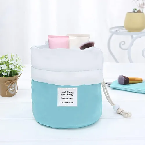 Miniatura 4 de INVODA Bolsa de cosméticos con cordón, bolsa de maquillaje de viaje para mujer, bolsa de aseo portátil con cordón, bolsa organizadora de maquillaje