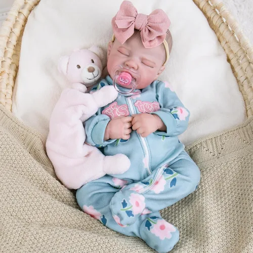 Miniatura 2 de Aori Muñecas Reborn de bebé realistas de 20 pulgadas, muñeca recién nacida de niña durmiendo ultra realista con cuerpo ponderado y muñeca de vinilo