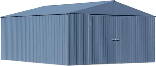 Miniatura 17 de Arrow Shed Elite - Cobertizo de almacenamiento de acero para exteriores de 14 x 16 pies de alto con puertas altas y puertas con cerradura