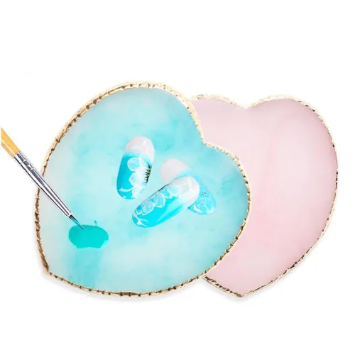 Miniatura 3 de AKOAK Paleta de arte de uñas, paleta de pigmentos de ágata Phnom Penh, marco de dibujo de esmalte de uñas, arte de uñas, herramienta de maquillaje