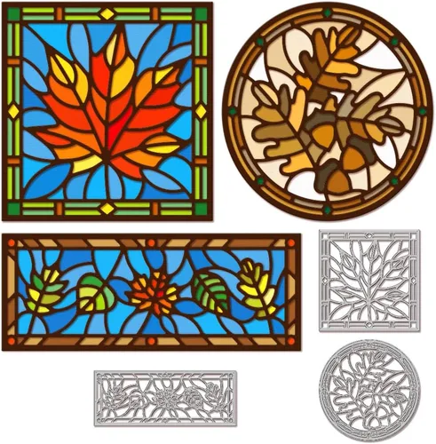Miniatura 9 de GLOBLELAND Troqueles de corte de espantapájaros de Halloween para bricolaje, álbumes de recortes, metal, cosecha, otoño, cosecha, troqueles, día