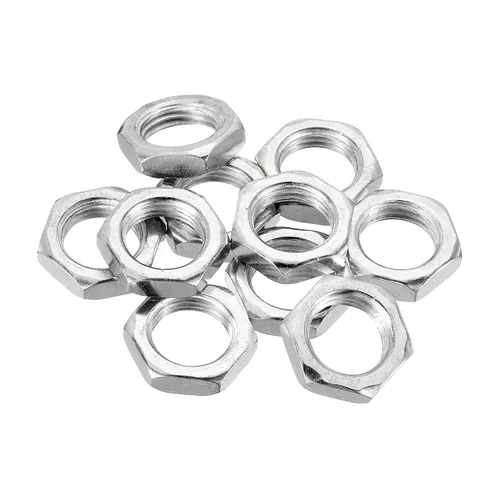 PATIKIL Tuercas hexagonales de acero M16 x 1.5, paquete de 10 tuercas metálicas chapadas en zinc con acabado de zinc
