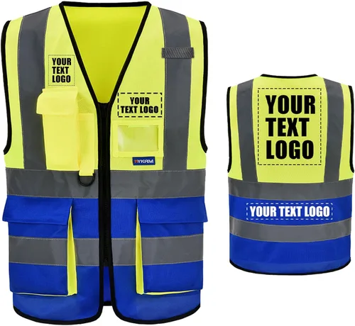 Miniatura 23 de A-SAFETY Chaleco de Seguridad Reflejante de Alta Visibilidad con Logo Personalizado (XS-8XL)