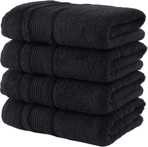 Miniatura 2 de Juego de 4 toallas de baño, 100% algodón turco prémium, toallas turcas de alta calidad para baño, de secado rápido, suaves y absorbentes, incluye 4