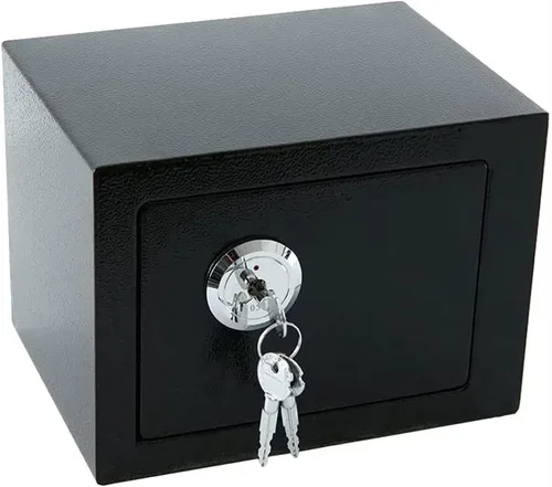 Caja fuerte pequeña con llave/caja fuerte de alta seguridad/cerradura de acero segura/oficina en casa caja de almacenamiento para dinero para
