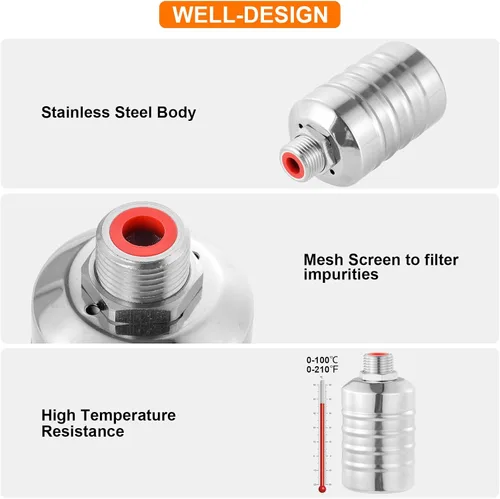 Miniatura 4 de Controlador automático de nivel de agua, válvula automática de control de nivel de agua de acero inoxidable, válvula de flotador de tanque de agua