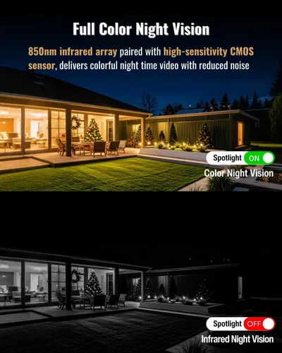 Miniatura 4 de Cámaras de seguridad inalámbricas para exteriores PROWLI, cámaras con batería WiFi de 2.5K para seguridad del hogar con detección de movimiento AI