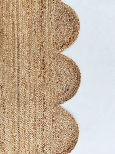 Miniatura 5 de Alfombra festoneada de yute natural (2 x 3 pies, natural)