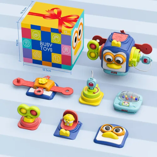 Miniatura 6 de OSIMILY Juguetes para niños de 1 año, juguetes Montessori de cubo ocupado para niños de 1 año en adelante, juguetes sensoriales para niños de 1 a 3
