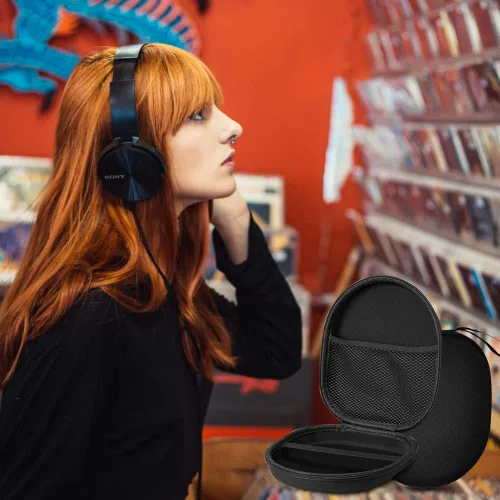 Miniatura 7 de Estuche organizador de auriculares duros, bolsa de almacenamiento compatible con E7 PRO QC35 WH-CH500 XB450 550AP 650BT 950B1 N1 AP Sony MDR-ZX100