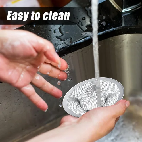 Miniatura 4 de 12 coladores de acero inoxidable para fregadero de 4.5/2.75/2.25 pulgadas para drenaje de fregadero, cocina, baño, bañera, pantalla de drenaje