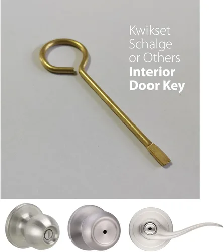 Miniatura 3 de Llave de emergencia interior para privacidad baño/dormitorio (8, dorado)