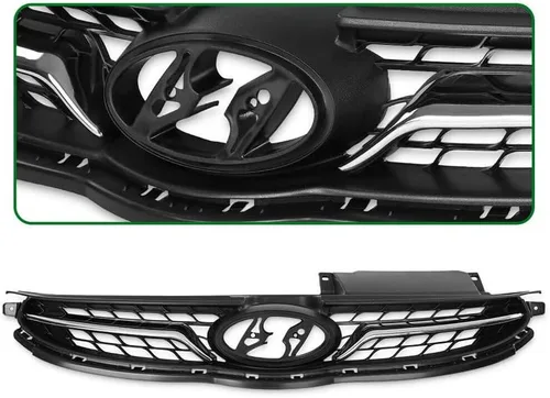 Miniatura 3 de Rejilla de parachoques superior compatible con Hyundai Elantra GLS/GL/L/Limited 2011 2012 2013