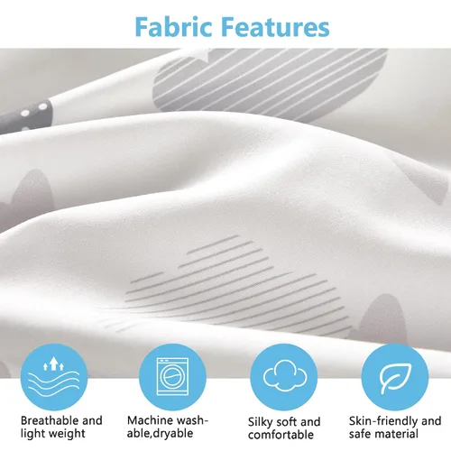 Miniatura 5 de TILLYOU Sábanas para cuna de bebé para niños y niñas, sábanas súper suaves para cama de niño pequeño, paquete de 2 sábanas para colchón estándar