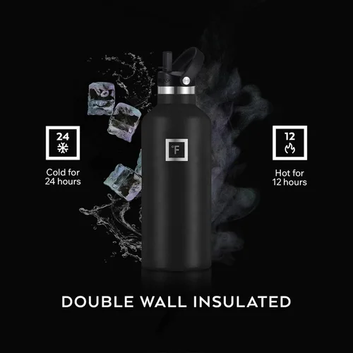 Miniatura 4 de IRON °FLASK Frasco de hidratación para acampar y senderismo con pajilla, botella de agua deportiva de acero inoxidable aislada sin BPA – 24 oz