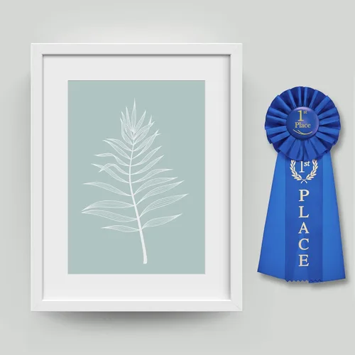 Miniatura 7 de Lewtemi 3 paquetes de cintas de roseta con el premio de cinta azul del primer lugar, ganador del premio de la victoria Premio de reconocimiento