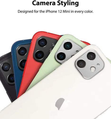 Miniatura 3 de Ringke Estilo de cámara compatible con iPhone 12 Mini protector de lente de cámara - Plata