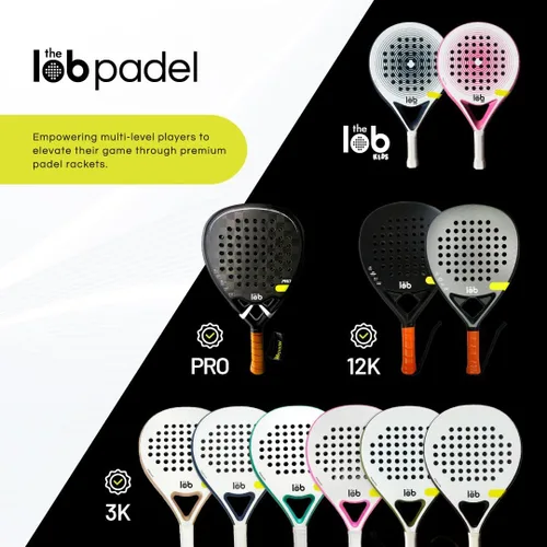 Miniatura 10 de Pala de pádel de fibra de carbono 3K de forma redonda para hombres y mujeres - Potencia y control de precisión, durabilidad, personalizable Verde