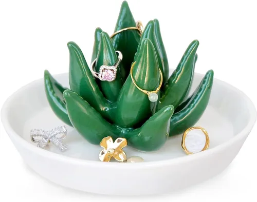 PUDING CABIN - Plato portajoyas para anillos o aretes, regalo de cumpleaños, boda, día festivo, para mujeres, mamá, tía, amigas, novia