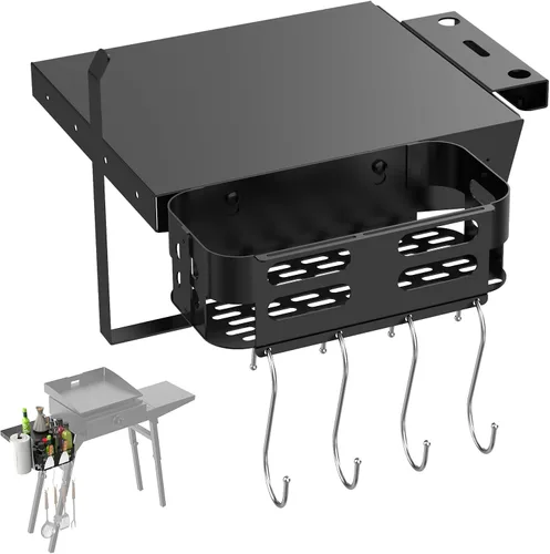 Miniatura 8 de Estante lateral de plancha para Blackstone 5013 de 17 y 22 pulgadas, mesa de plancha para soporte de plancha Blackstone con asistencia lateral