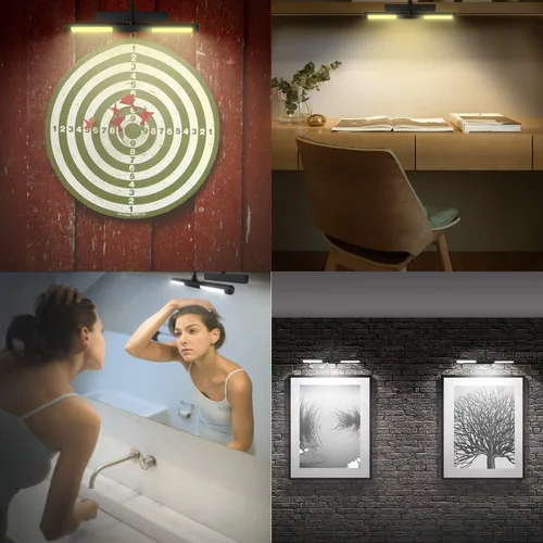 Miniatura 31 de LUXSWAY - Iluminación LED inalámbrica para marcos de fotos, iluminación recargable para exhibición de arte, clip para cuadros, luces para sobre