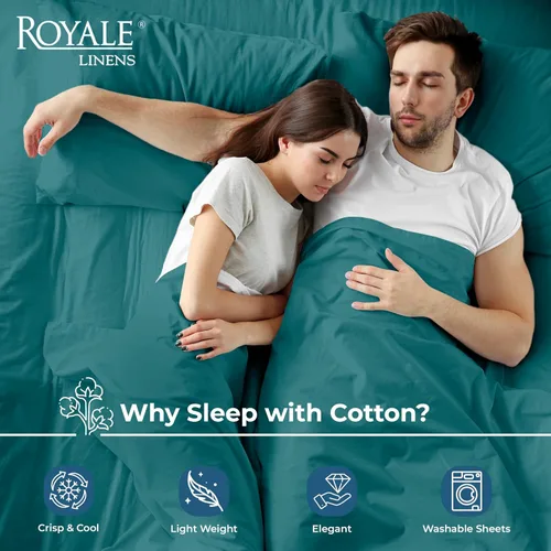Miniatura 37 de Royale Linens Sábana encimera de tamaño individual XL 100% Algodón Orgánico – Super suave – Sábanas superiores de percal – Sábana encimera