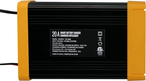 Miniatura 5 de Cargador de batería inteligente de 20 amperios, 12V/20A y 24V/10A, para litio, LiFePO4 y plomo-ácido (AGM/Gel/SLA/MF), para automóvil, barco