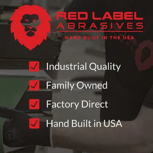 Miniatura 3 de Red Label Abrasives Rollo de lijado de tela de grano 80 de alta calidad (fieltro) de 3 pulgadas x 50 pies (fieltro) para lijadoras de tambor