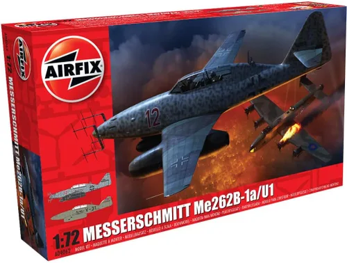 Miniatura 2 de Airfix Messerschmitt Me 262B-1a 1:72 Kit de modelo de plástico para aviones militares A04062
