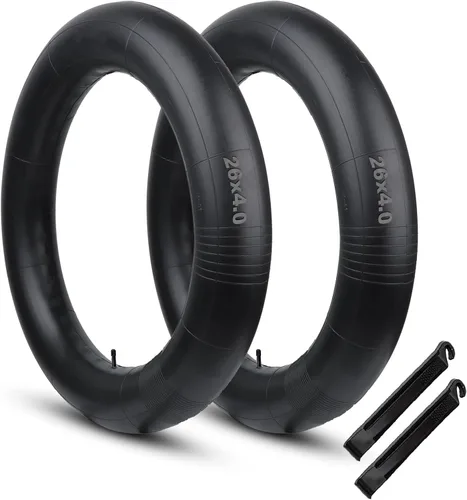 Miniatura 6 de Hycline Tubo interior para bicicleta de grasa: 20/26x3.0-4.0 pulgadas, paquete de 2 tubos eléctricos para neumáticos grasos AV 1.260 in, válvula