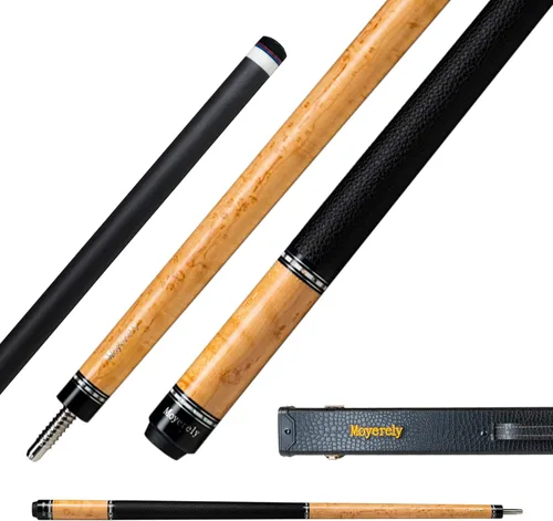Miniatura 32 de Taco de billar de fibra de carbono de Moyerely, palo de taco de 11.8mm/12.5mm de baja deflexión, palo de piscina profesional con estuche