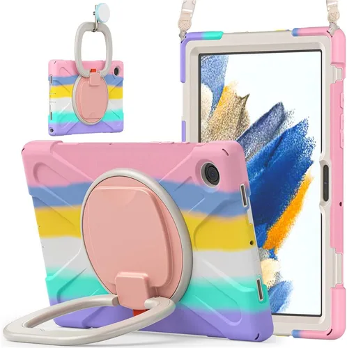 Miniatura 15 de 360 Rotation Case for Galaxy Tab ActivePro/Tab Active4 Pro/Active 5 Pro 10.1" Sturdy Cover Rotate Ring Stand Shoulder Carrying Strap Hand Strap