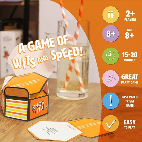 Miniatura 5 de Ginger Fox - Juego de cartas de ritmo rápido, juegos familiares para mayores de 8 años, usa tu ingenio y velocidad para responder correctamente