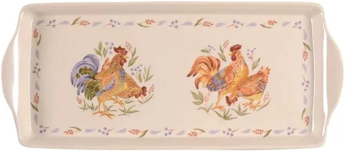 Miniatura 32 de Reston Lloyd Corelle Coordinates charola de melamina con asas, (Tidbit Tray)