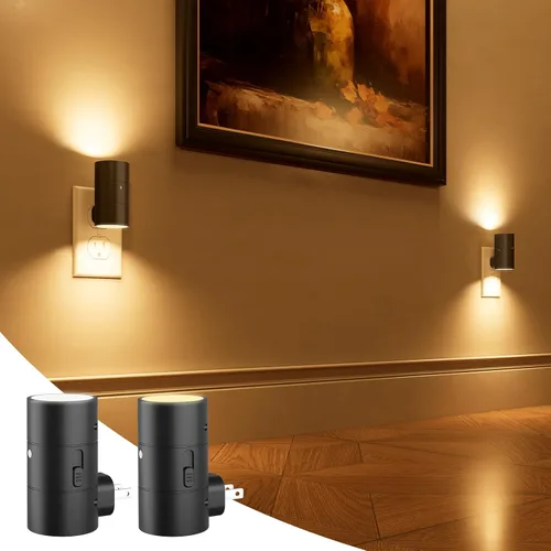 Miniatura 14 de NIORSUN Luces nocturnas enchufables en la pared, regulables con 3 modos de color y sensor de encendido y apagado automático, lámpara nocturna Blanco