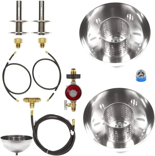 Miniatura 9 de Kit completo LP básico para parrillada con quemador de acero inoxidable 316