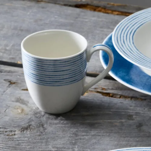 Miniatura 4 de Noritake Juego de 4 tazas de hamaca azul, 15 onzas.