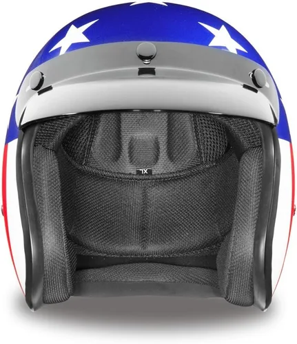 Miniatura 2 de Daytona Helmets Casco de motocicleta de cara abierta de 3/4 – Aprobado por DOT [Capitán América] [S]