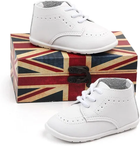 Miniatura 5 de Meckior Mocasines clásicos de piel sintética para niños y niñas zapatos de vestir Oxford para niños y niñas zapatos de vestir planos para caminar