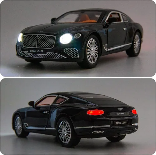 Miniatura 6 de WAKAKAC Compatible con Bentley Continental GT modelo 1/24, auto de juguete de aleación fundido a presión, vehículos coleccionables de juguete